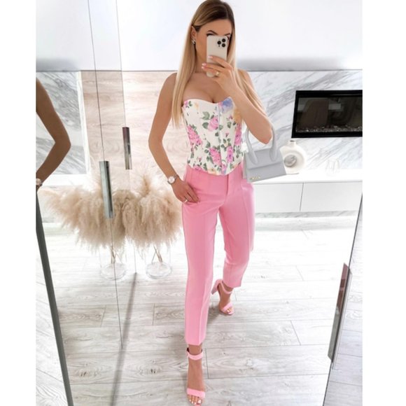 BLOGGER'S FAVE! Zara Floral Corset Top Sz XS, S, M, L NWT - Picture 9 of 17